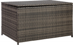 Cushion box WICKER 122x52xH62cm, dark brown