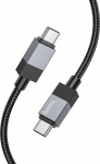 Kabel USB Hoco USB-C - USB-C 1 m Czarny