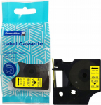 Tape DYMO D1 43618 6mm x 7m S0720790 black on yellow replacement
