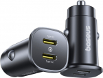 Baseus GoTrip 2 x USB-C 30W - czarna - Car Charger