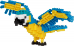 BANDAI NAMCO Entertainment Bandai Nanoblock : Animal - Perroquet bleu et jaune Building Block Figure (NBC343)