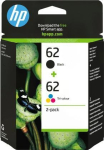 HP 62 Color (cyan, magenta, yellow) Pigmented black Ink N9J71AE