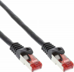 InLine Patchord Crosover S/FTP, Cat.6, czarny, 0.5m (73655X)
