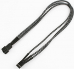Nanoxia Kabel 3-Pin Verl&auml;ngerung, 30 cm, Single, schwarz