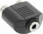 Adapter AV InLine Jack 3.5mm - RCA (Cinch) x2 czarny (99338)