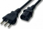MicroConnect Power Cord Italy - C13 1.8m -, IMQ approved Black