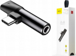 Adapter USB Baseus L41 USB-C - Jack 3.5mm + USB-C Czarny (CATL41-01)