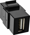 InLine InLine&reg; USB 2.0 Keystone Snap-In module, USB 2.0 A female/female, white housing