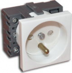 Alantec Electric socket 45x45, White - 2P+Z (PZ01B)