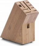 Zeller Bamboo knife stand, knife block - 22x22x9cm