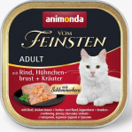 ANIMONDA Vom Feinsten Adult Beef, chicken breast and herbs - wet cat food - 100g