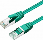 MicroConnect CAT6A S/FTP 0.5m Green LSZH, Shielded Network Cable, LSZH