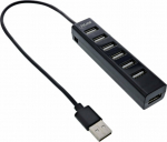 HUB USB InLine InLine&reg; USB 2.0 7-Port Hub, Type-A male to 7x Type-A female, black
