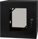 Stalflex Rack Cabinet 10" 6U 300mm Glass Door Black