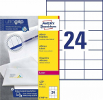 AVERY Avery L7180-100, White, Self-adhesive printer label, A4, Rectangle, 70 mm, 36 mm
