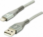 Kabel USB Logo USB-A - Lightning 2 m Silver