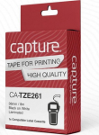 Capture 36mm x 8m Black on White Tape