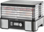 Suszarka Caso Caso | Food Dehydrator | DH 450 | Power 370-450 W | Number of trays 5 | Temperature control | Integrated timer | Juodas/Stainless Steel