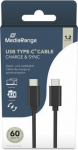 MediaRange Lade- & Datenkabel USB 3.0 PowDel. 5Gbit/s 1.2m