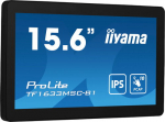 iiyama ProLite TF1633MSC-B1, 39.6cm (15.6"), Projected Capacitive, Full HD, USB, Kit (USB), schwarz Touchmonitor (open-frame, 16:9), screen size: 39.6 cm (15.6"), Projected Capacitive, Multi Touch, Aufl&ouml;sung: 1920x1080 Pixel, VESA Mount (100x100 mm), ...