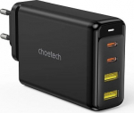 Charger CHOETECH GaN 2x USB Type-C, 2x USB Type-A: 140W, PD3.1, QC3.0