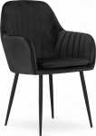 Leobert LUGO chair - black velvet / black legs x 1