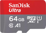 SanDisk Ultra - Flash memory card (microSDXC till SD-adapter included) - 64 GB - A1 / UHS Class 1 / Class10 - mikroSDXC UHS-I