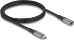 DeLOCK USB 2.0 / USB 3.2 / USB4 / Thunderbolt 3 USB Type-C forl&aelig;ngerkabel 1m Sort Gr&aring;