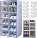 Lean Transparent Shoe Cabinet Organizer Boxes 10 Szt