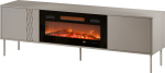 Cama MEBLE Cama RTV cabinet EF + fireplace black TRESSE 180x40x54.5 cashmere matt