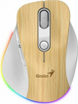 Genius Computer Technology Genius Mouse Wireless mouse, Ergo 9000S Pro, bia�oh-be�owy, Optical, 2400DPI