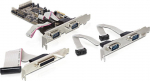 Delock PCI Express card 4 x serial, 1x parallel