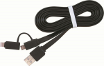 Cable USB Gembird USB-A - Lightning 1 m Czarny (CC-USB2-AMLM2-1M)