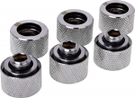 Alphacool HT pipe connection 1/4" on 16mm chrome 6-pack