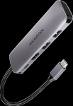Axagon Multiport USB 3.2 Gen 1 hub. HDMI, card reader and Power Delivery. 20 cm USB-C cable