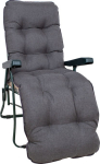Deck chair BADEN-BADEN brownish gray pad
