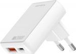 4smarts Charger FlatPlug Duos 20W USB-C + USB-A White