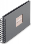 Hama "Fine Art" Spiral Steingrau 24x17 50 schwarze Seiten 9839