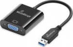 MediaRange USB-A 3.0 auf VGA(HD15)Video Converter, 20cm, sw