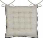 Quilted chair cushion, tie, ALINE, 38 x 38 cm
