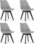 Fromm & Starck Fromm & Starck Set 4szt grey Scandinavian chair / black legs