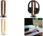 LogiLink AA0194 Headphone stand, light brown/silver