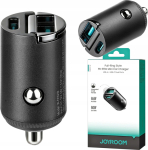 Joyroom JR-CCN18 65W A+C Pull-Ring Style Mini Car Charger Black