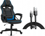 Armchair SENSE7 Knight czarno-niebieski + kabel usb