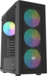 Fury Shobo SH8F ARGB black - Midi Tower | czarna | window | no power supply | 2 x USB 3.0, 1 x USB 2.0, 2 x Jack | 437mm x 200mm x 336mm | w Included 4 x wen 120mm ARGB