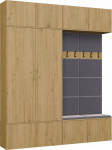 Topeshop HAGUE wardrobe IV/2Sz2W DĄB ARTISAN 2x Wardrobe + 2x Wieszak