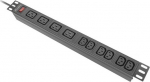Lanberg Listwa zasilająca rack PDU 19 cali 1U 16A 2M 4X C19 6X IEC C13 C20 czarna