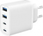 GEMBIRD 4-port 40 W GaN USB PowerDelivery fast charger white