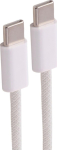 Shiverpeaks USB-C Ladekabel, 2.0, 60W, wei&szlig;, Textil, 2m