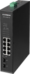 EDIMAX Industrial 10-Port Gigabit PoE+ DIN Rail Switch IP30